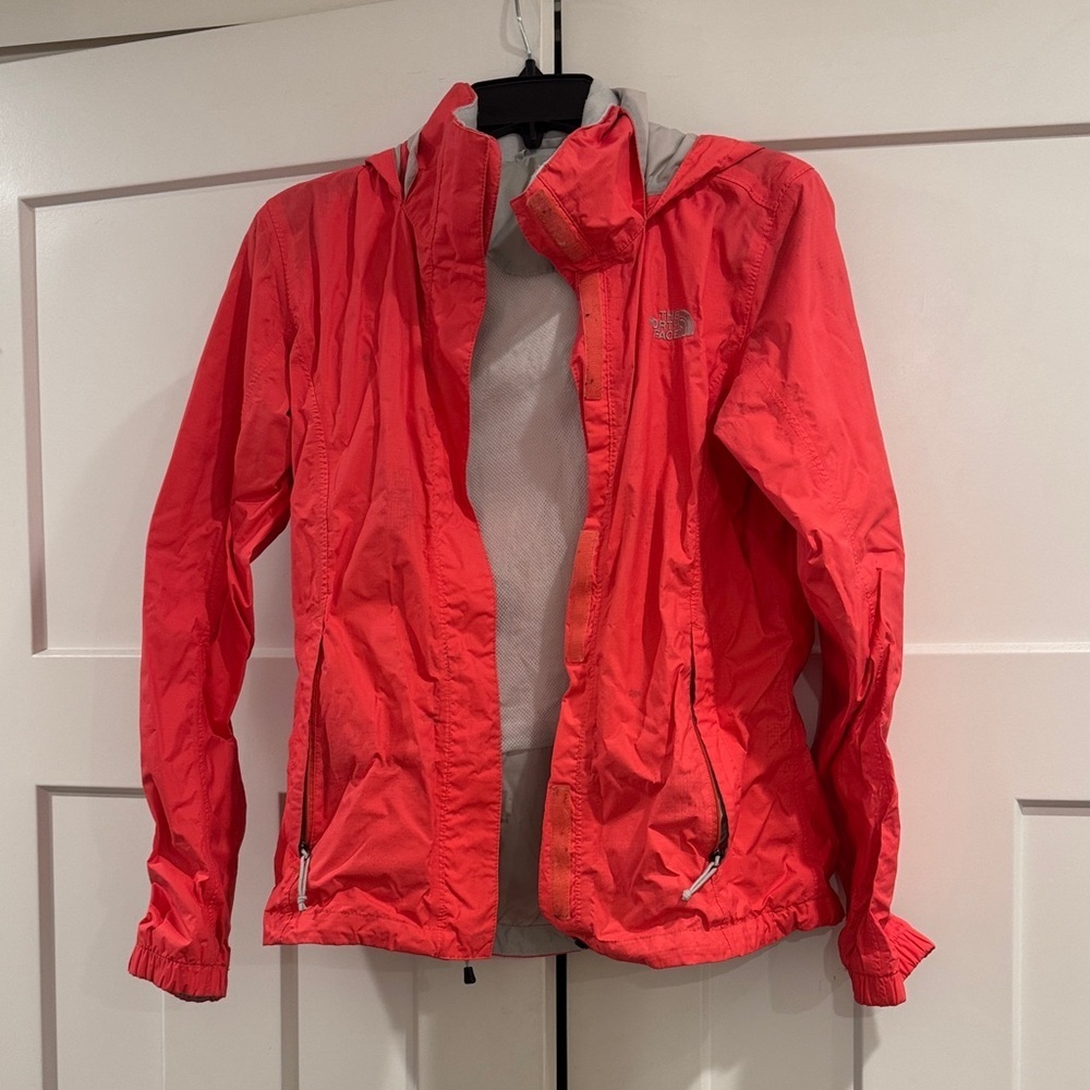 North Face Pink Hooded Rain Jacket, Women’s Size Small